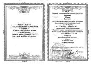Дипломы и сертификаты Губанова Юлия Олеговна - фото 5