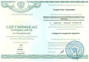 Дипломы и сертификаты Гулаев Олег Георгиевич - фото 6