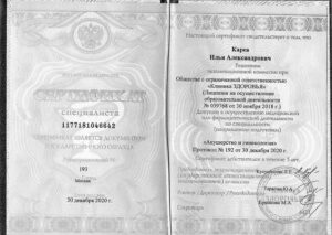 Дипломы и сертификаты Карев Илья Александрович - фото 5