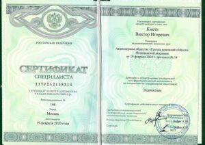 Дипломы и сертификаты Кметь Виктор Игоревич - фото 1