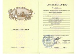 Дипломы и сертификаты Кметь Виктор Игоревич - фото 12