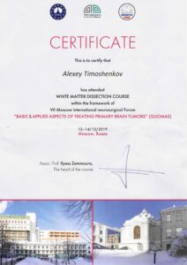 Дипломы и сертификаты ТИМОШЕНКОВ АЛЕКСЕЙ ВЛАДИМИРОВИЧ - фото 6